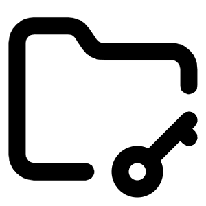 Folder Key Icon from Lucide Line Set