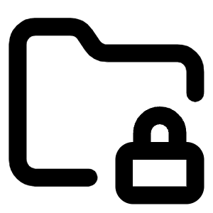 Folder Lock Icon from Lucide Line Set