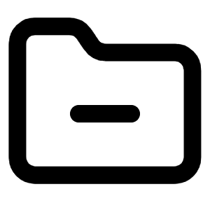 Folder Minus Icon from Lucide Line Set