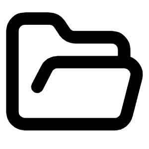 Folder Open Icon from Lucide Line Set