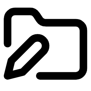 Folder Pen Icon from Lucide Line Set