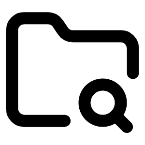 Folder Search Icon from Lucide Line Set