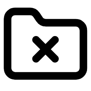 Folder X Icon from Lucide Line Set