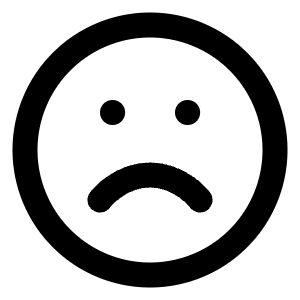 Frown Icon from Lucide Line Set