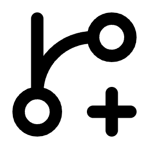 Git Branch Plus Icon from Lucide Line Set