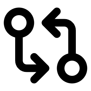 Git Compare Arrows Icon from Lucide Line Set