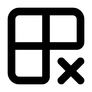 Grid 2x2 X Icon from Lucide Line Set