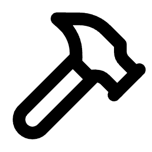 Hammer Icon from Lucide Line Set