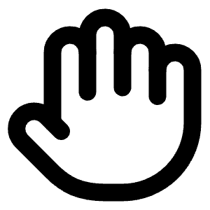 Hand Icon from Lucide Line Set