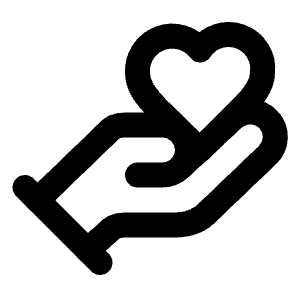 Hand Heart Icon from Lucide Line Set