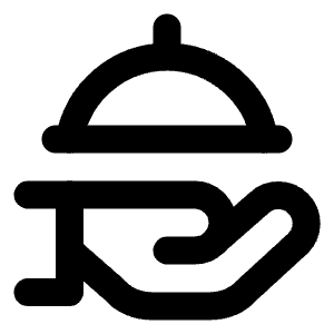Hand Platter Icon from Lucide Line Set