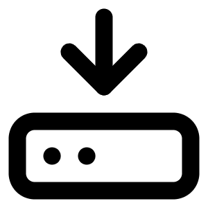 Hard Drive Download Icon from Lucide Line Set