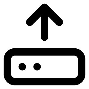 Hard Drive Upload Icon from Lucide Line Set