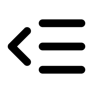 Indent Decrease Icon from Lucide Line Set