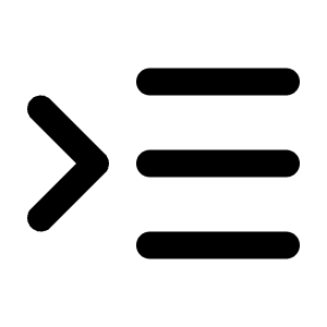 Indent Increase Icon from Lucide Line Set