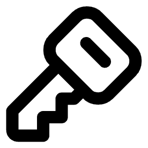 Key Square Icon from Lucide Line Set