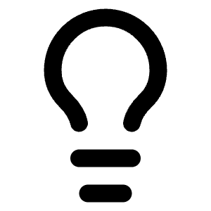 Lightbulb Icon from Lucide Line Set
