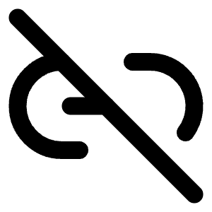 Link 2 Off Icon from Lucide Line Set