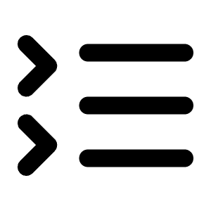 List Collapse Icon from Lucide Line Set