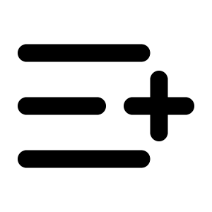 List Plus Icon from Lucide Line Set