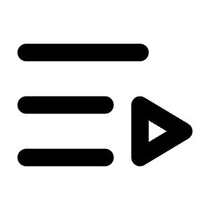 List Video Icon from Lucide Line Set