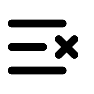 List X Icon from Lucide Line Set