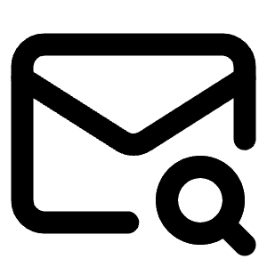 Mail Search Icon from Lucide Line Set