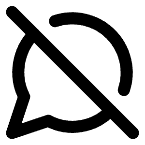 Message Circle Off Icon from Lucide Line Set