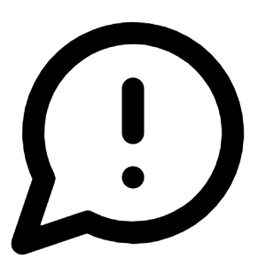 Message Circle Warning Icon from Lucide Line Set