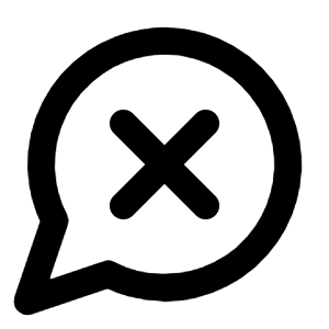 Message Circle X Icon from Lucide Line Set