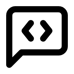 Message Square Code Icon from Lucide Line Set
