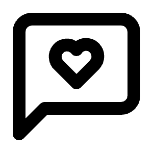 Message Square Heart Icon from Lucide Line Set