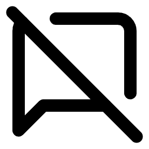 Message Square Off Icon from Lucide Line Set
