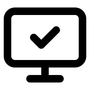 Monitor Check Icon from Lucide Line Set