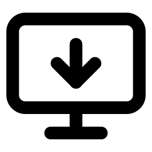 Monitor Down Icon from Lucide Line Set