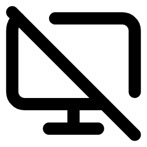 Monitor Off Icon from Lucide Line Set