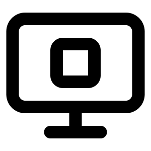 Monitor Stop Icon from Lucide Line Set