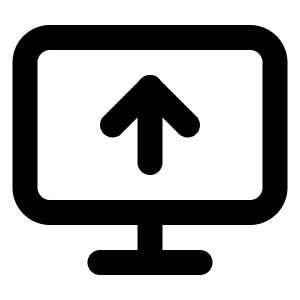 Monitor Up Icon from Lucide Line Set