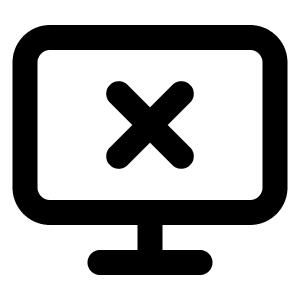 Monitor X Icon from Lucide Line Set