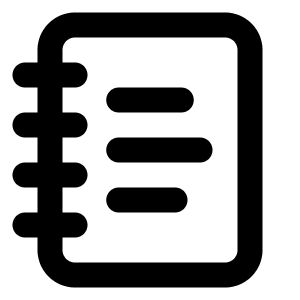 Notebook Text Icon from Lucide Line Set