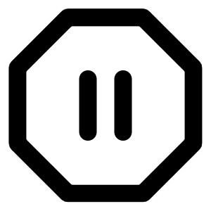Octagon Pause Icon from Lucide Line Set