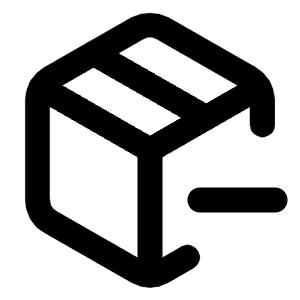 Package Minus Icon from Lucide Line Set