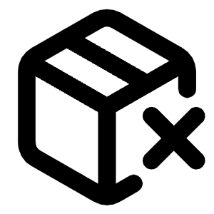 Package X Icon from Lucide Line Set
