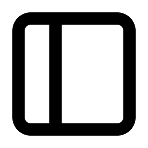 Panel Left Icon from Lucide Line Set
