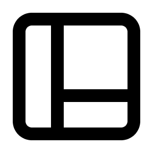 Panels Left Bottom Icon from Lucide Line Set
