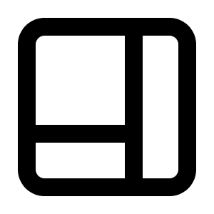 Panels Right Bottom Icon from Lucide Line Set