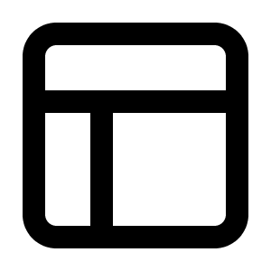 Panels Top Left Icon from Lucide Line Set