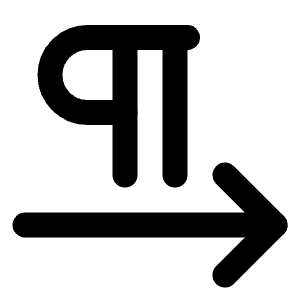 Pilcrow Right Icon from Lucide Line Set