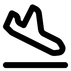 Plane Landing Icon from Lucide Line Set