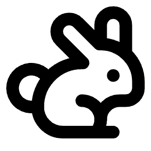 Rabbit Icon from Lucide Line Set